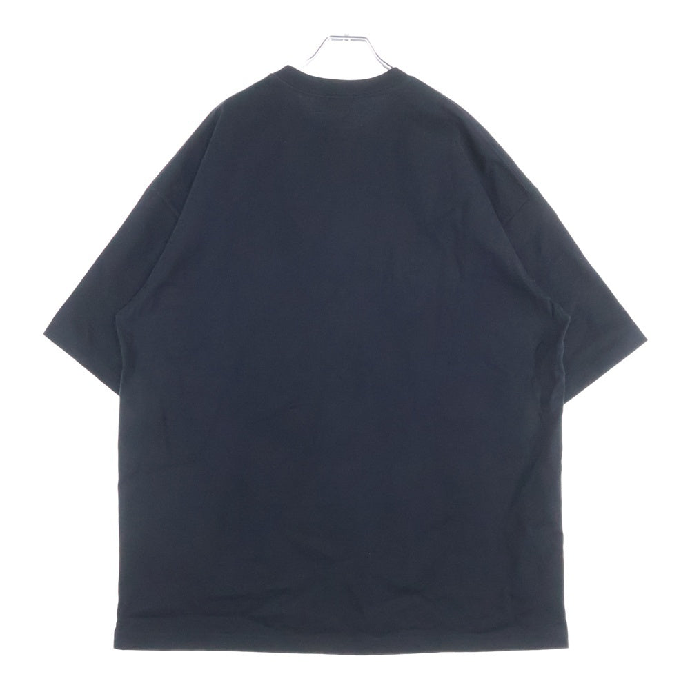 LAD MUSICIAN(ラッドミュージシャン) グラフィックプリント クルーネック オーバーサイズ 半袖Tシャツ カットソー ブラック