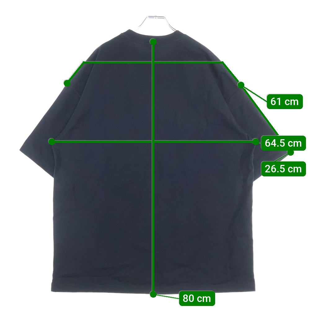 LAD MUSICIAN(ラッドミュージシャン) グラフィックプリント クルーネック オーバーサイズ 半袖Tシャツ カットソー ブラック