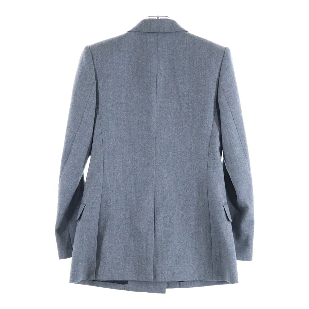 SAINT LAURENT PARIS(サンローランパリ) ダブルブレスト ピークドラペル ウール テーラードジャケット グレー レディース 687628 Y3D46