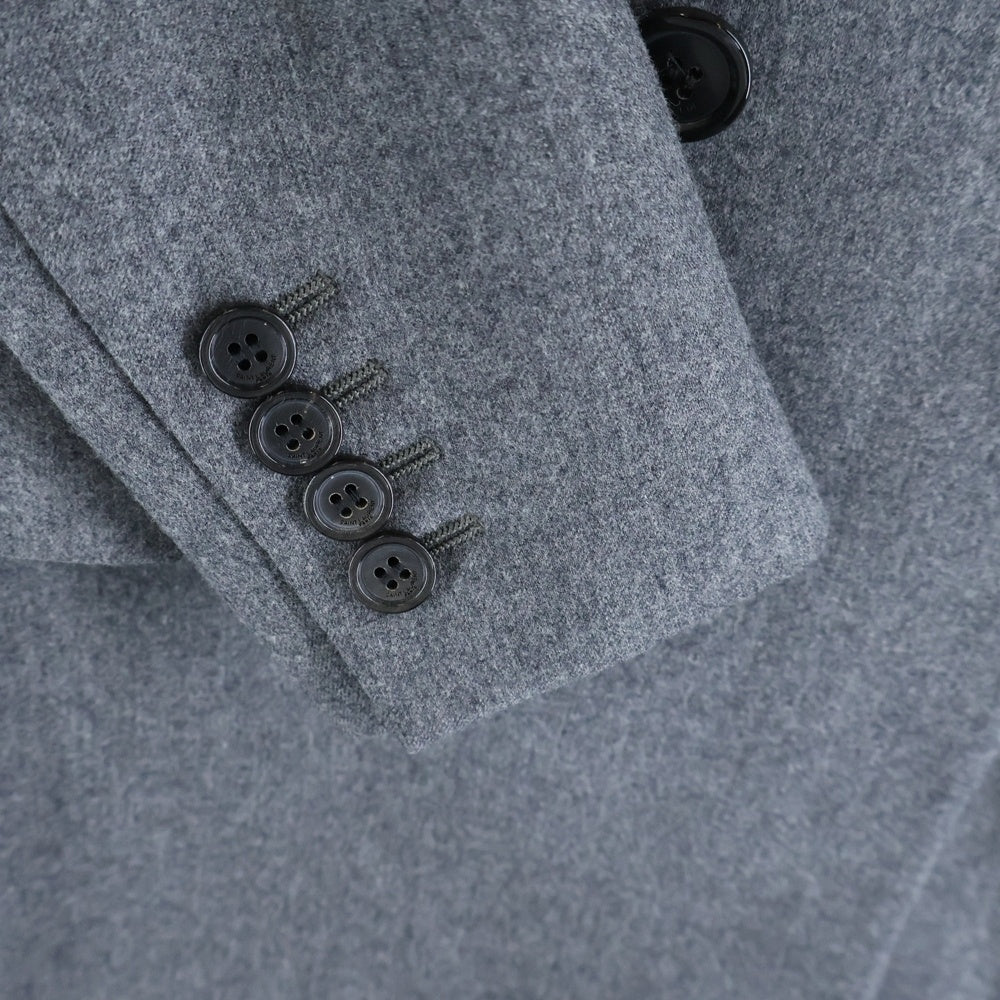 SAINT LAURENT PARIS(サンローランパリ) ダブルブレスト ピークドラペル ウール テーラードジャケット グレー レディース 687628 Y3D46