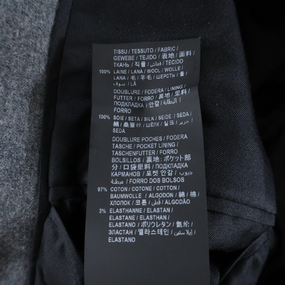 SAINT LAURENT PARIS(サンローランパリ) ダブルブレスト ピークドラペル ウール テーラードジャケット グレー レディース 687628 Y3D46