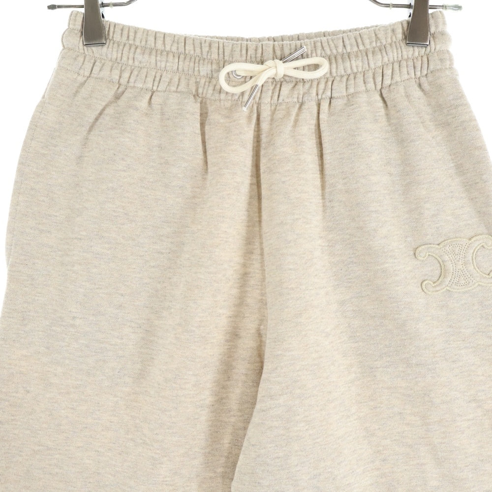 CELINE(セリーヌ) 22AW トリオンフ ロゴ コットン カシミヤ ニット スウェットパンツ ベージュ レディース 2Z211450I