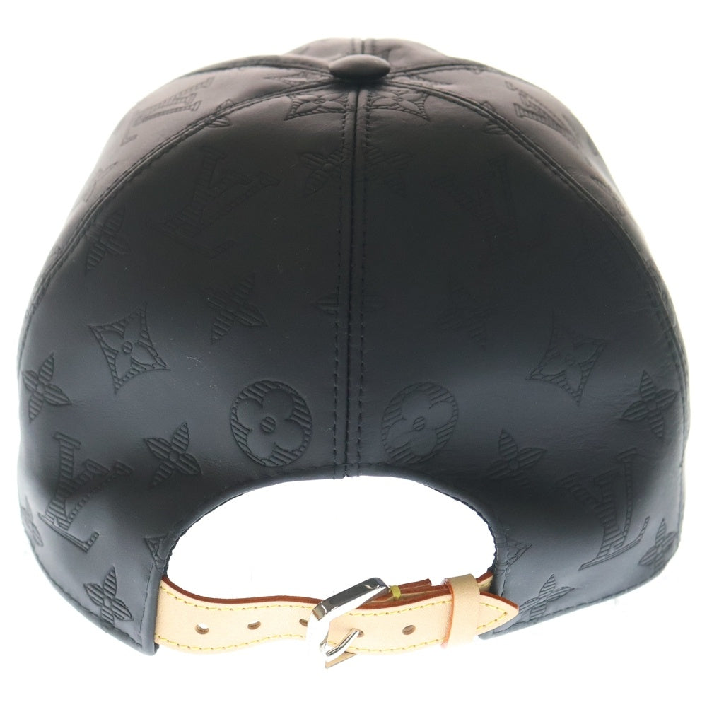 LOUIS VUITTON(ルイヴィトン) モノグラム シャドウ キャップ モノグラム シャドウ ベースボール レザーキャップ 帽子 ブラック M76580 AL4262