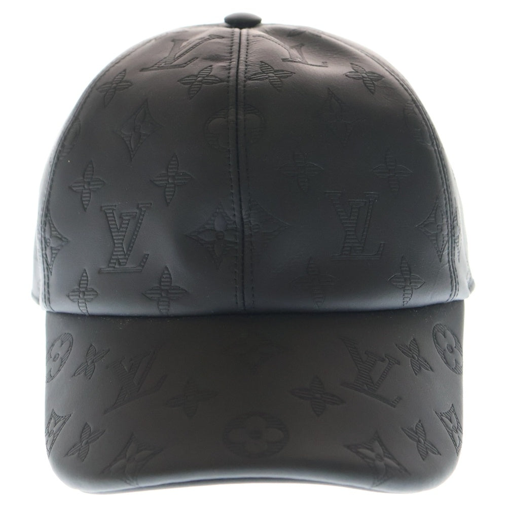 LOUIS VUITTON(ルイヴィトン) モノグラム シャドウ キャップ モノグラム シャドウ ベースボール レザーキャップ 帽子 ブラック M76580 AL4262
