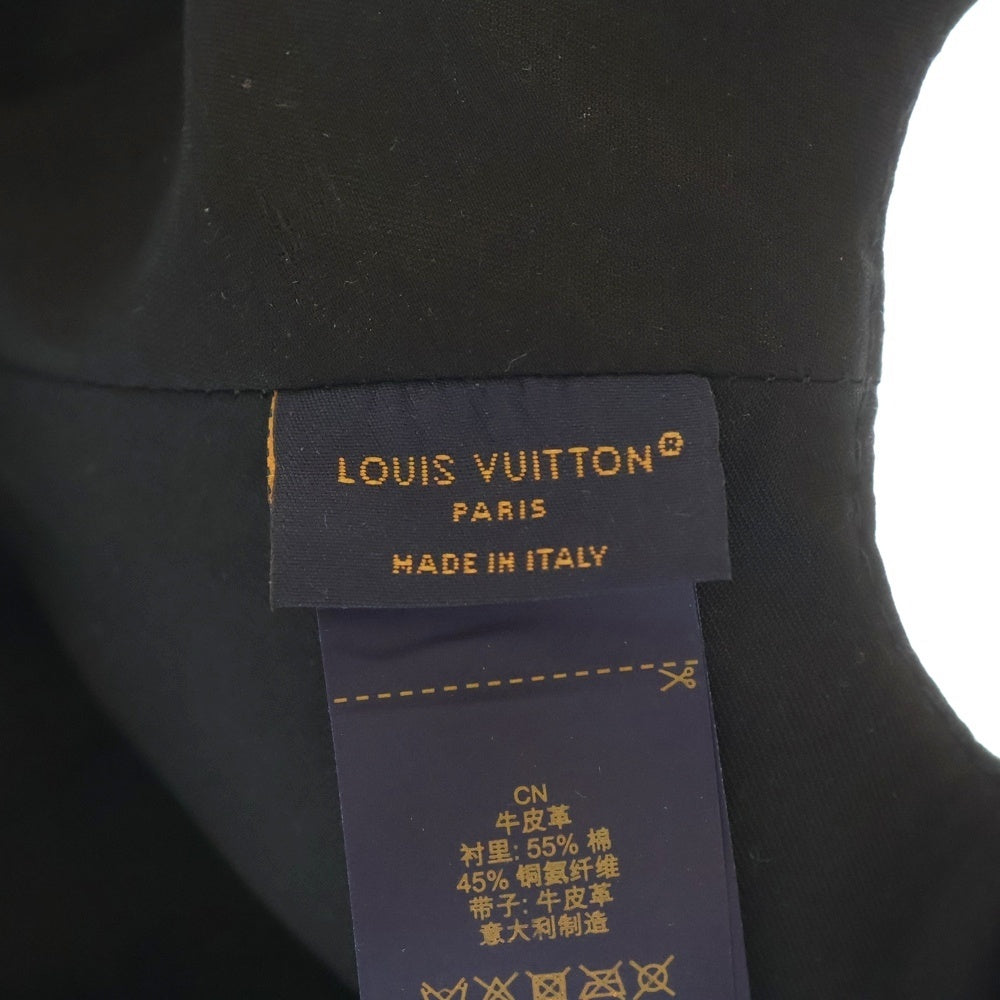 LOUIS VUITTON(ルイヴィトン) モノグラム シャドウ キャップ モノグラム シャドウ ベースボール レザーキャップ 帽子 ブラック M76580 AL4262