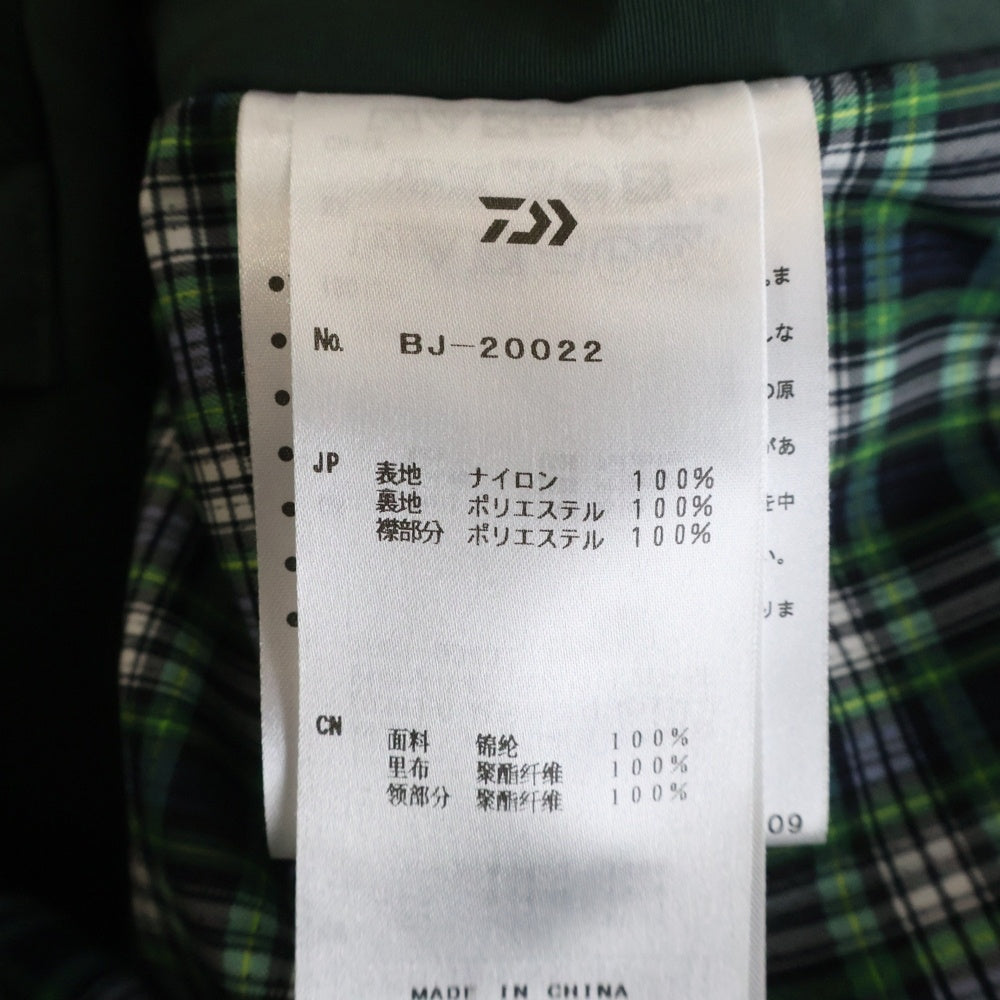 DAIWA PIER39(ダイワ ピアサーティナイン) Tech Field Jacket テックフィールド 襟コーデュロイ 裏地チェック総柄 ナイロン ジップアップ ジャケット グリーン BJ-20022