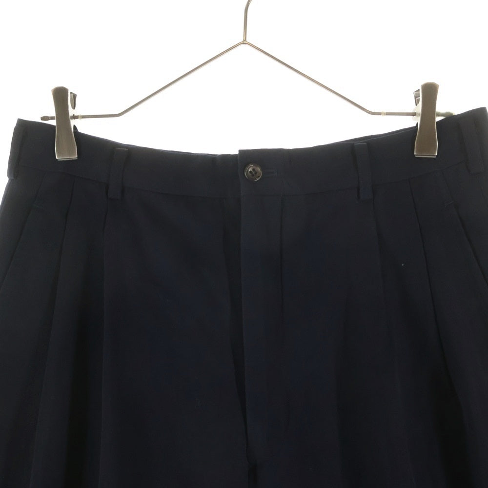 COMME des GARCONS(コムデギャルソン) 90S ウール 2タック ワイド テーパード スラックスパンツ ネイビー PP-05061L
