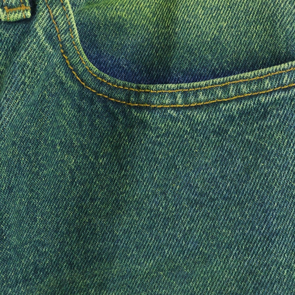 SUPREME(シュプリーム) 23AW Regular Jean Overspray Green レギュラー ジーン ストレート デニムパンツ グリーン