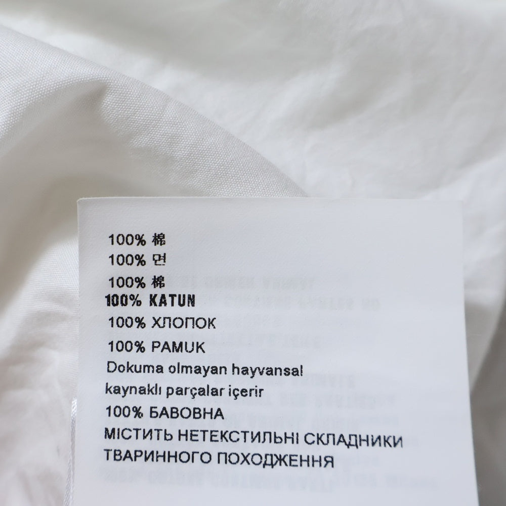 PRADA(プラダ) 23SS トライアングルロゴ コットン ボーリング 半袖シャツ ホワイト DNA908 S182