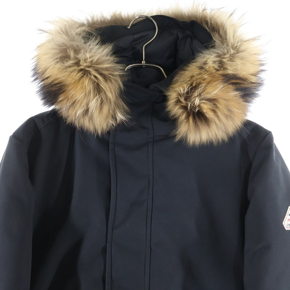 PYRENEX(ピレネックス) 19AW ANNECY FUR ジップアップ ファー付き ナイロン ダウンジャケット ブラック CFJPN1800015