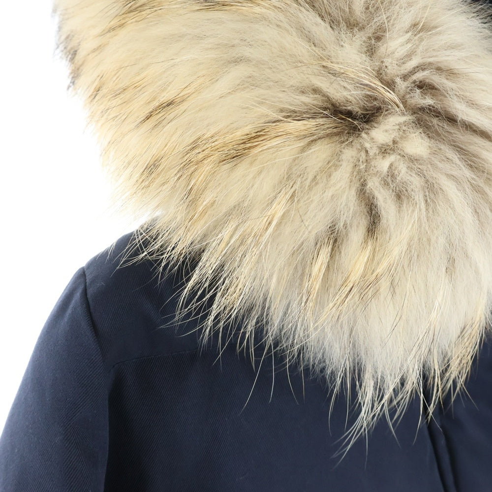 PYRENEX(ピレネックス) 19AW GRENOBLE グルノーブル ジップアップ ファー付き ナイロンダウンジャケット ネイビー HWK037P4004WT3 レディース