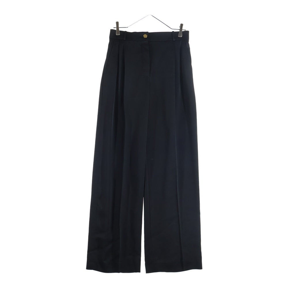 LOEWE(ロエベ) アナグラムボタン アセテート スラックス ロングパンツ ブラック S2182001FH レディース