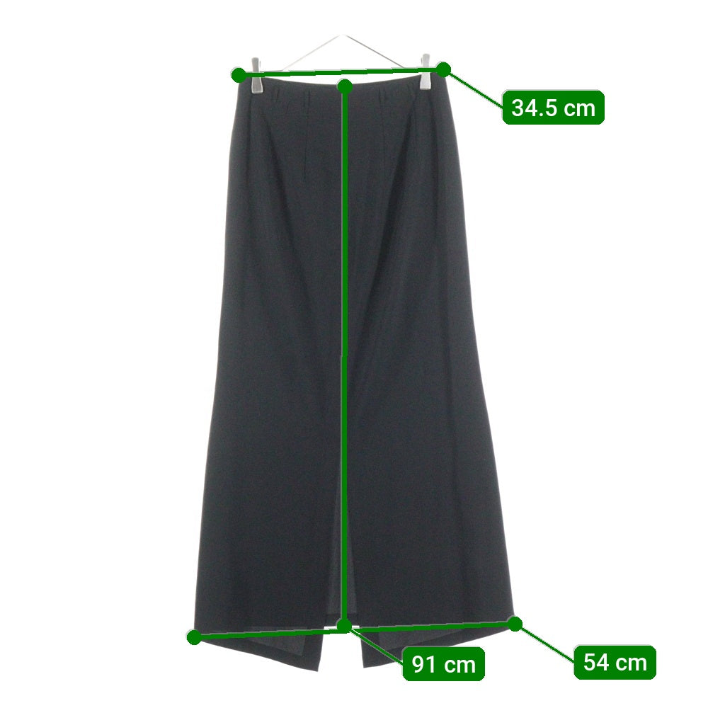 JIL SANDER(ジルサンダー) バックジップ ロングスカート ブラック レディース