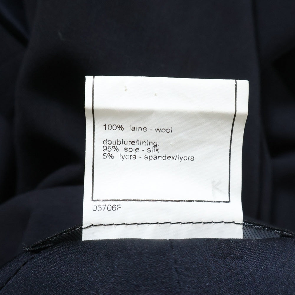 CHANEL BOUTIQUE(シャネルブティック) 7B レインウール シングルテーラードジャケット ブラック P07966V05508 レディース