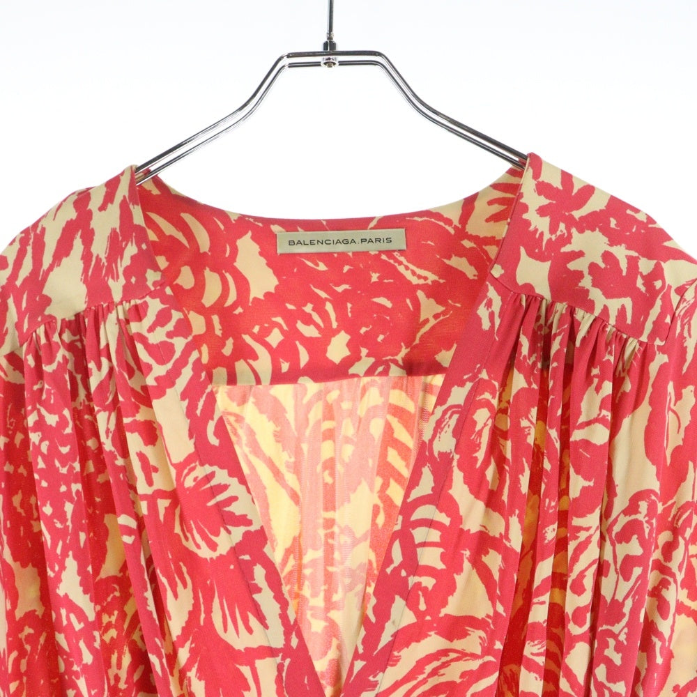 BALENCIAGA(バレンシアガ) 10SS 総柄 半袖 ワンピース ピンク/ベージュ 259697 TU933 レディース