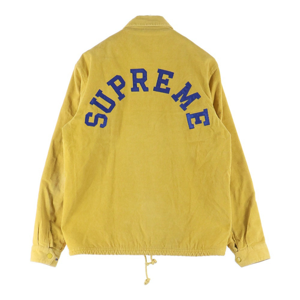 SUPREME(シュプリーム) 11AW Arch Logo Corduroy Coaches Jacket バックアーチロゴ ドローコード コーデュロイ コーチジャケット ブルゾン イエロー