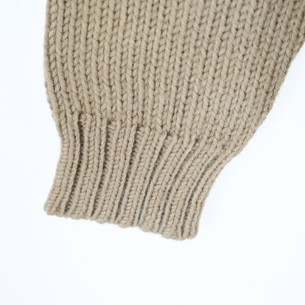 VISVIM(ヴィスヴィム) 13AW バックピースデザイン ショールカラー ウール カーディガン ベージュ 0113205012004