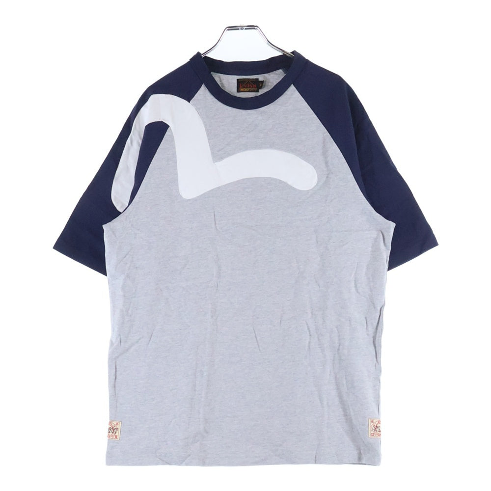 Palace Skateboards(パレススケートボーズ) 24SS ×Evisu Seagull Raglan T-shirt エビス シーガル ラグラン 半袖Tシャツ カットソー グレー P24EVES002