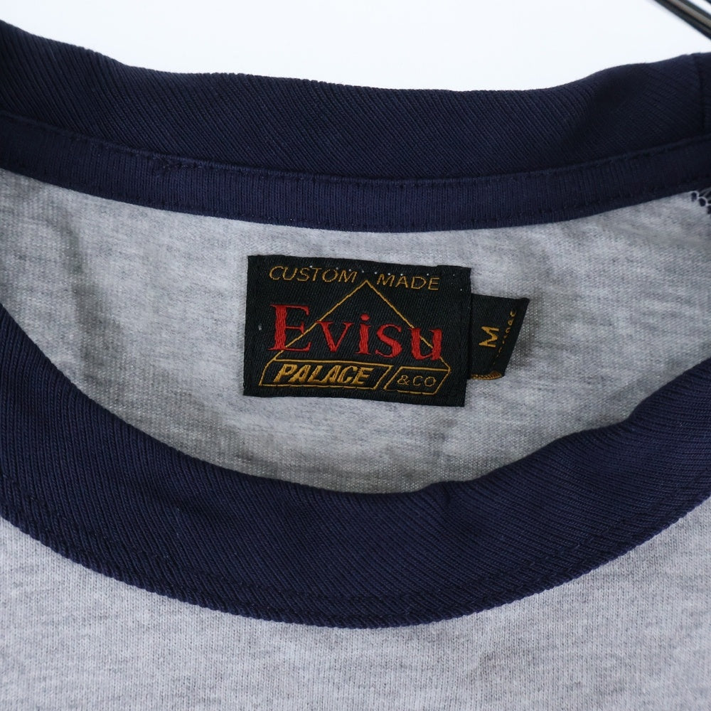 Palace Skateboards(パレススケートボーズ) 24SS ×Evisu Seagull Raglan T-shirt エビス シーガル ラグラン 半袖Tシャツ カットソー グレー P24EVES002