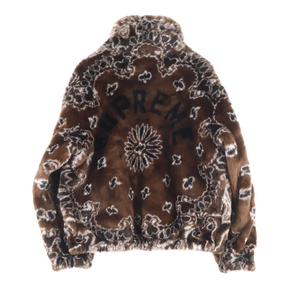 Supreme 21ss バンダナ フォックス ファージャケット SUPREME(シュプリーム) 21SS Bandana Faux Fur Bomber Jacket