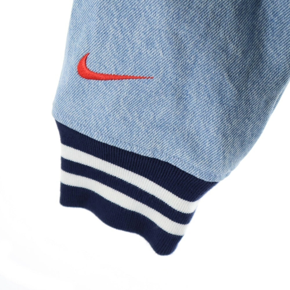 SUPREME(シュプリーム) 18SS ×NIKE ×NBA Teams Warm Up Jacket ナイキ エヌビーエー チーム ウォームアップ デニム ジャケット スタジャン ブルゾン インディゴ AO3632-440