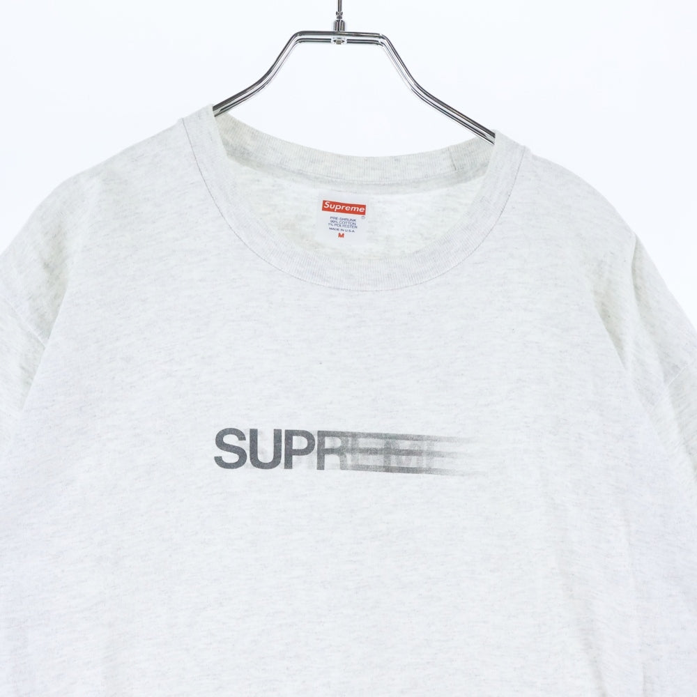 SUPREME(シュプリーム) Motion Logo Tee モーション ロゴプリント クルーネック 半袖Tシャツ カットソー グレー