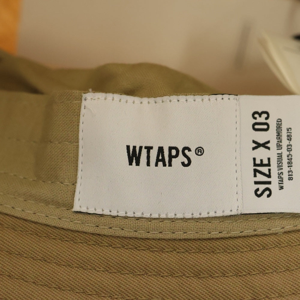 WTAPS(ダブルタップス) 22SS ×UNDERCOVER ONE ON ONE BUCKET HAT アンダーカバー ロゴ刺繍 バケットハット 帽子 ベージュ 221HCUCD-HT01S