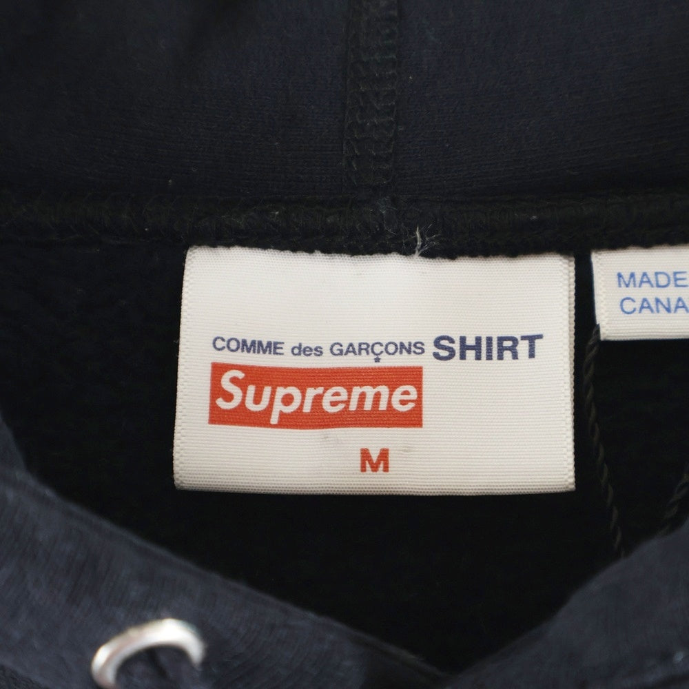SUPREME(シュプリーム) 17SS ×COMME des GARCONS SHIRT Box Logo Hooded Sweatshirt コムデギャルソン ボックスロゴ スウェット プルオーバーパーカー フーディー ブラック