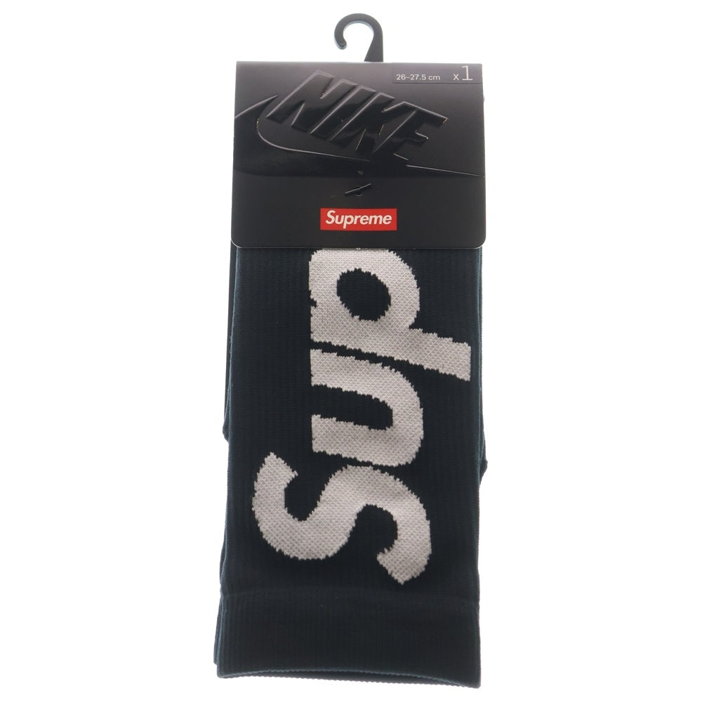 SUPREME(シュプリーム) 21SS ×NIKE Lightweight Crew Socks ナイキ ロゴ ライトウェイト クルー ソックス 靴下 ブラック CU9069-010
