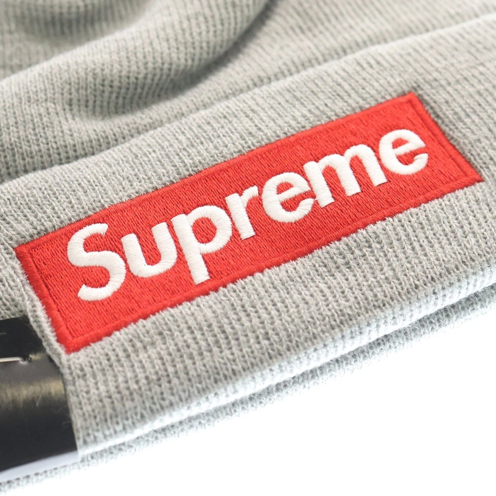 SUPREME(シュプリーム) 15AW ×New Era Box Logo Beanie ニューエラ ボックスロゴ ビーニー ニット帽 帽子 グレー