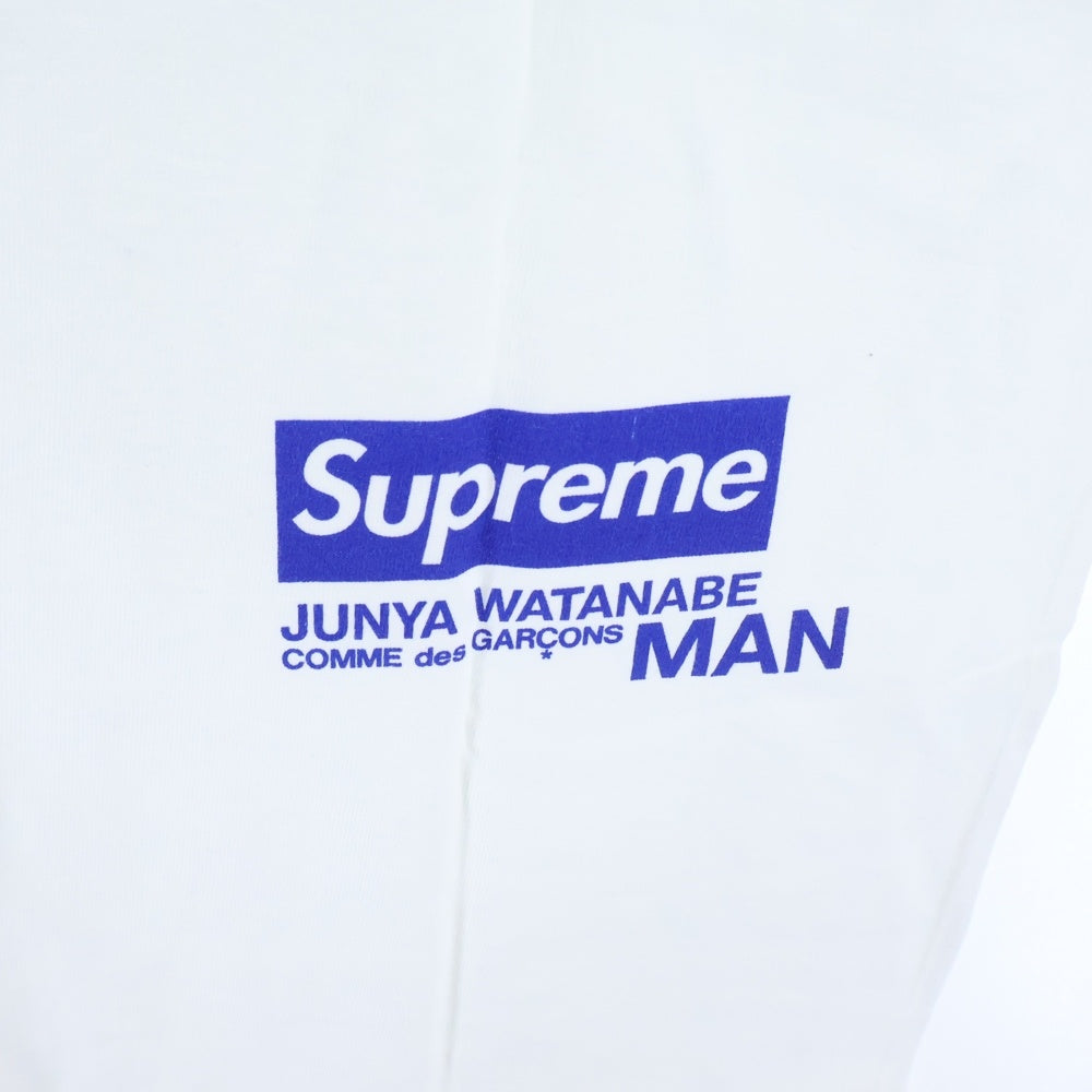 SUPREME(シュプリーム) 21AW ×JUNYA WATANABE COMME des GARCONS MAN Nature Tee ジュンヤワタナベ コムデギャルソンマン ネイチャー プリント クルーネック 半袖Tシャツ ホワイト