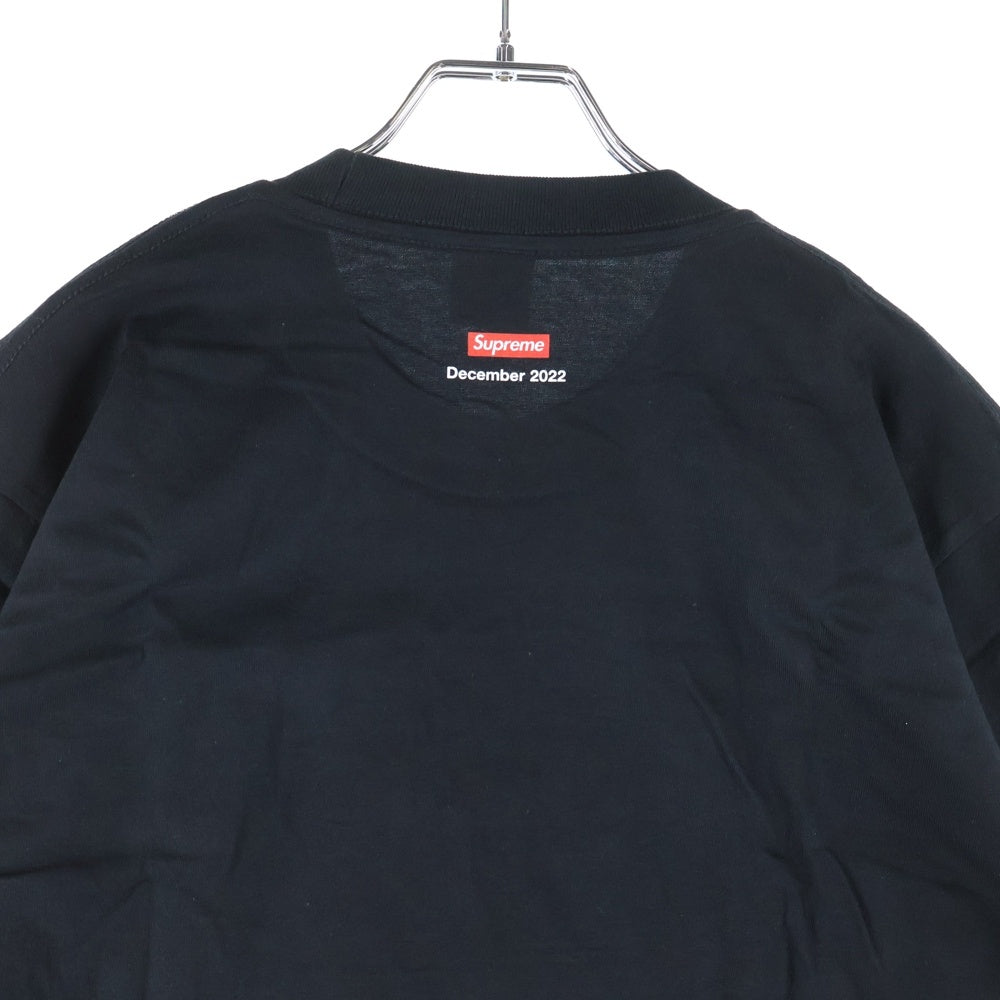 SUPREME(シュプリーム) 22AW Cigarette Tee シガレット クルーネック 半袖Tシャツ カットソー ブラック
