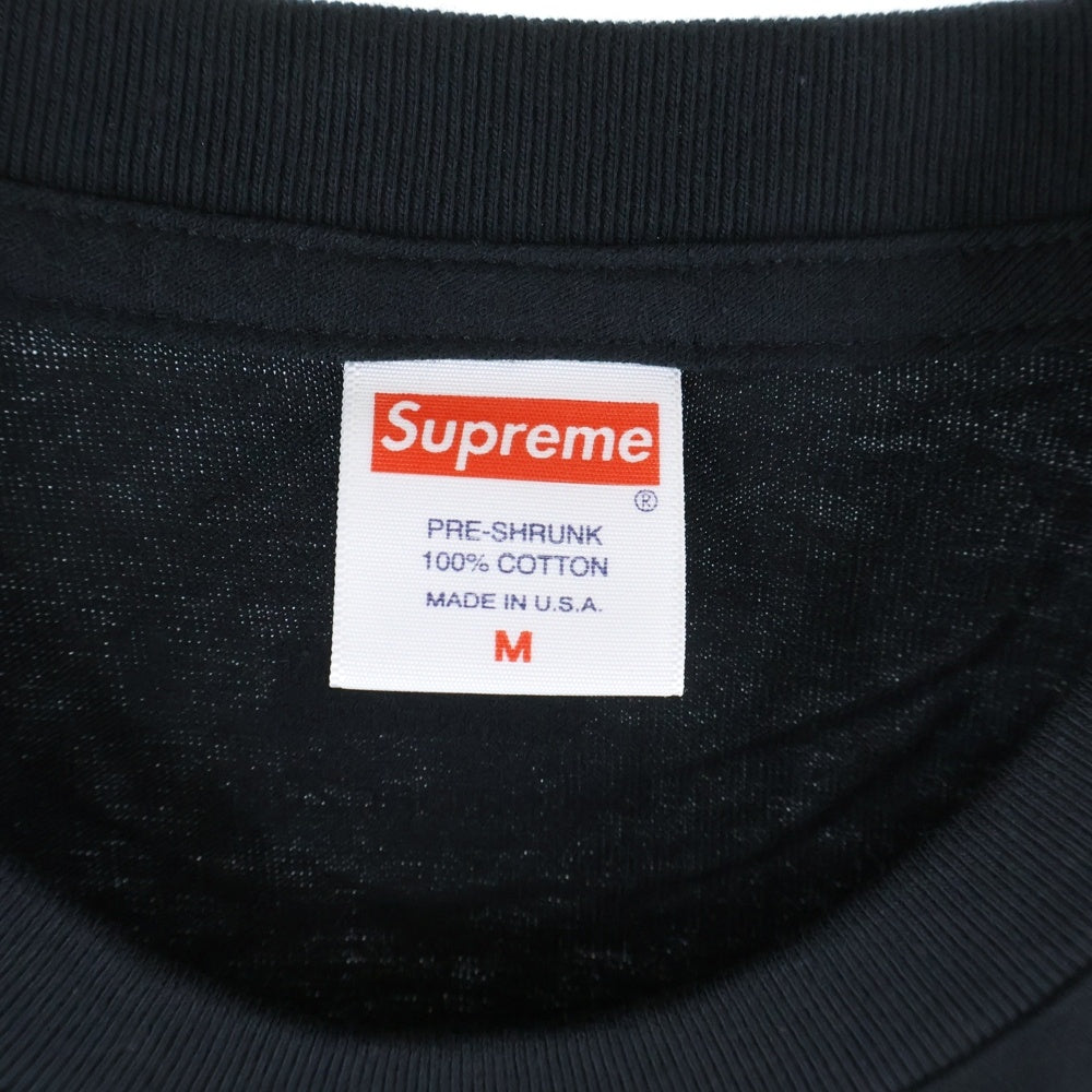 SUPREME(シュプリーム) 22AW Cigarette Tee シガレット クルーネック 半袖Tシャツ カットソー ブラック