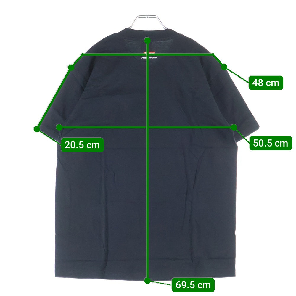 SUPREME(シュプリーム) 22AW Cigarette Tee シガレット クルーネック 半袖Tシャツ カットソー ブラック