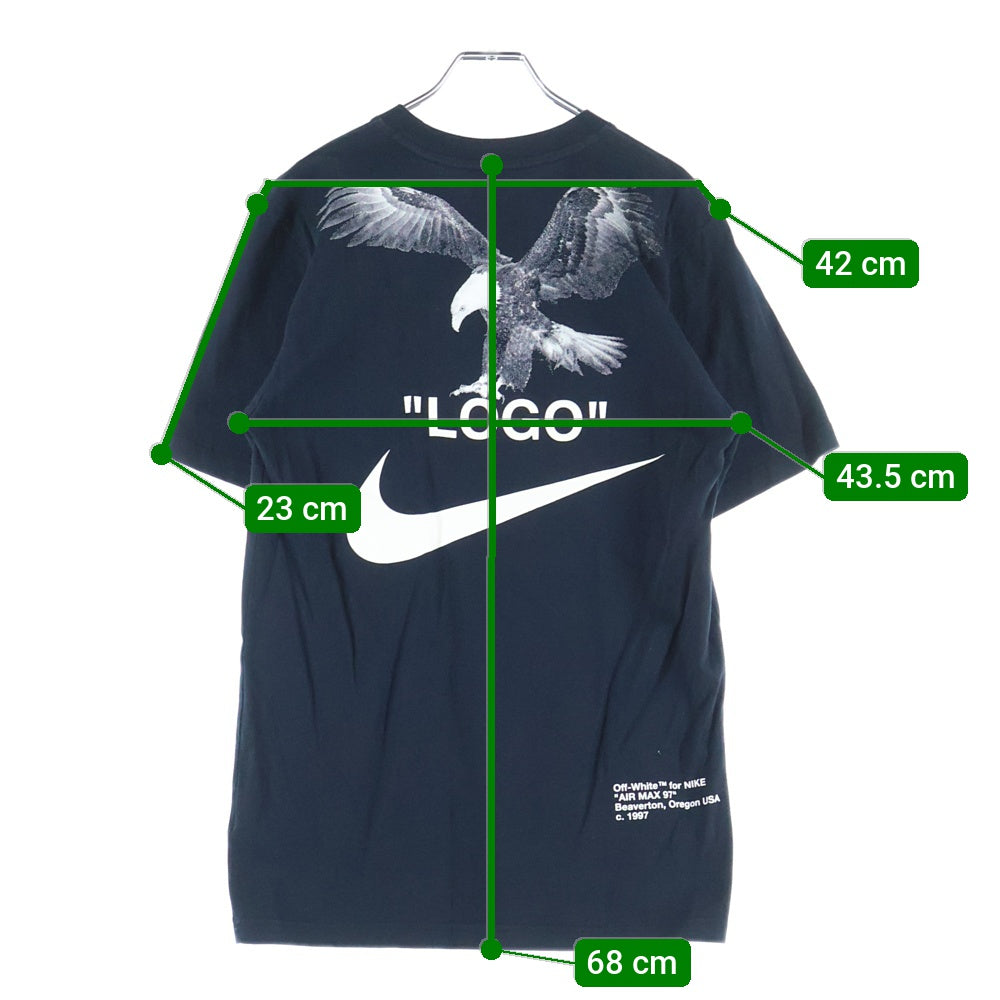 NIKE(ナイキ) ×OFF-WHITE NRG A6 TEE フロントプリント クルーネック 半袖Tシャツ カットソー ブラック BQ0827-010