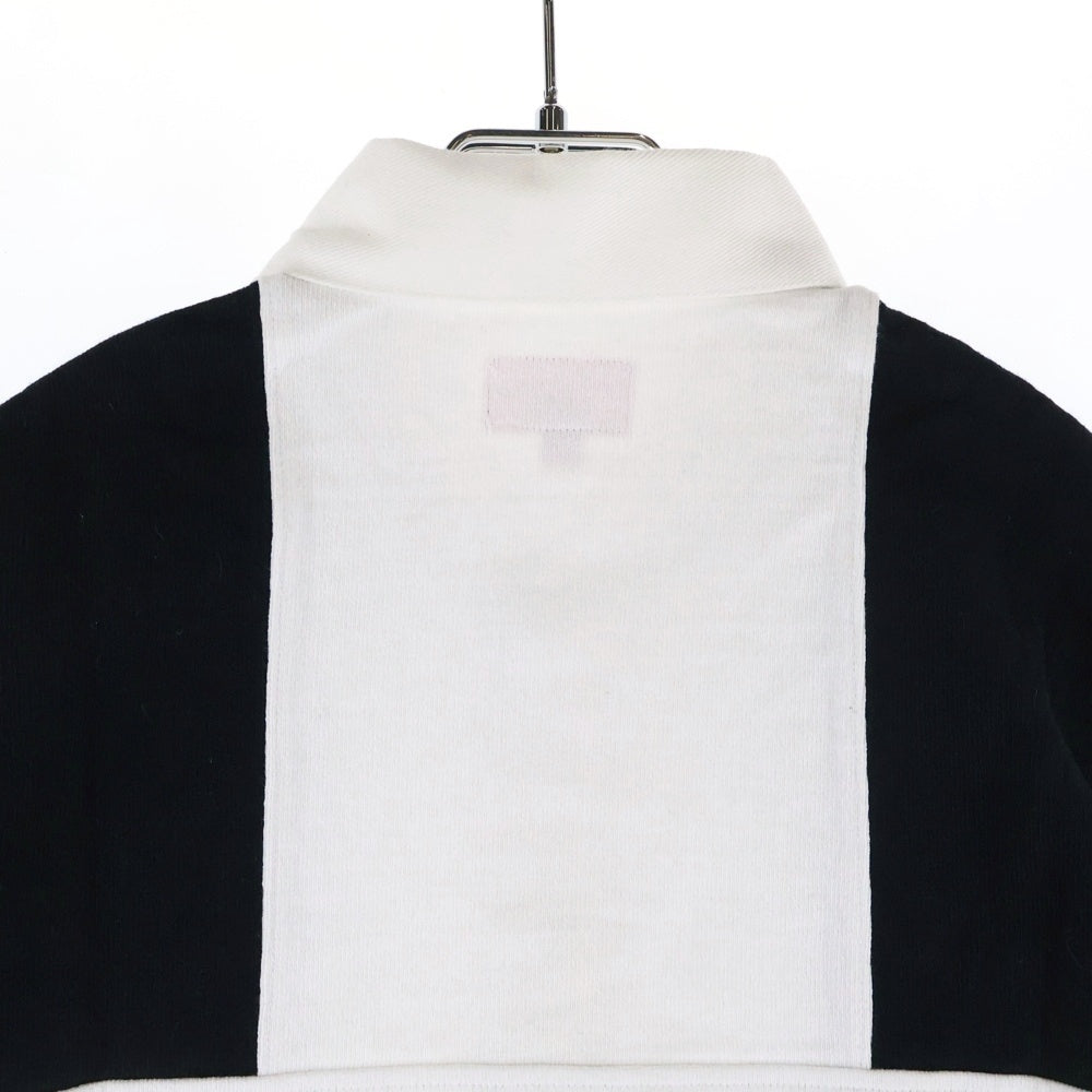 SUPREME(シュプリーム) 16AW L/S Split Rugby スプリット ラグビー ラガー 長袖ポロシャツ ブラック/ホワイト