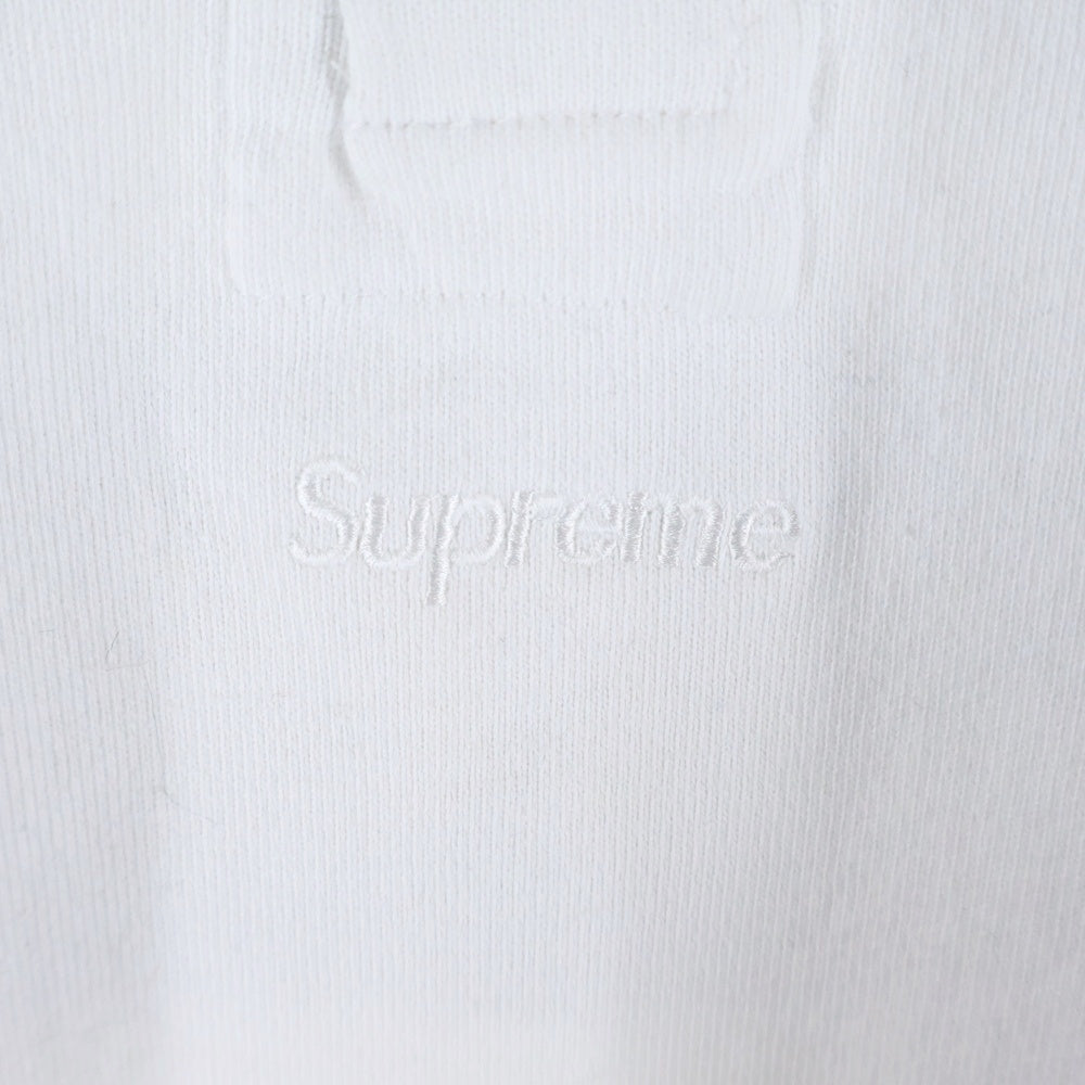 SUPREME(シュプリーム) 16AW L/S Split Rugby スプリット ラグビー ラガー 長袖ポロシャツ ブラック/ホワイト