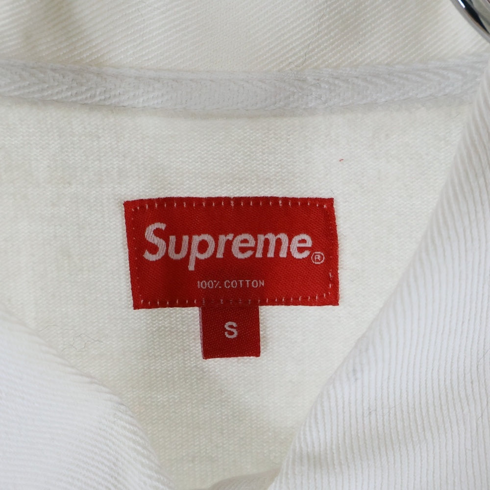 SUPREME(シュプリーム) 16AW L/S Split Rugby スプリット ラグビー ラガー 長袖ポロシャツ ブラック/ホワイト