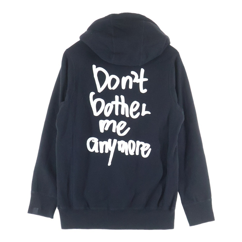 WASTED YOUTH(ウェイステッドユース) Dont Bother Me Anymore Hooded ロゴプリント スウェット プルオーバーパーカー ブラック