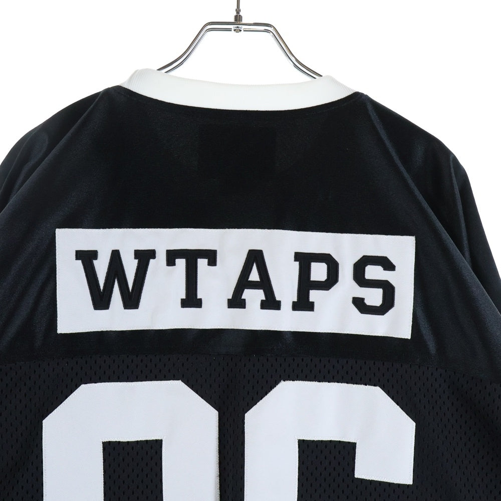 WTAPS(ダブルタップス) 24AW NETMINDER/LS/POLY ネットマインダー メッシュジャージ ホッケーシャツ クルーネック長袖Tシャツ カットソー ブラック 242ATDT-CSM12