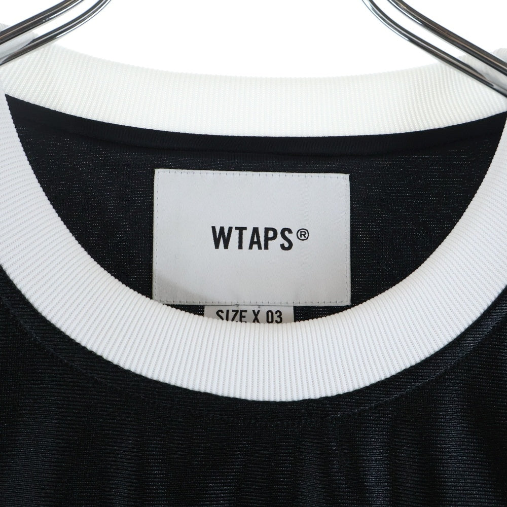 WTAPS(ダブルタップス) 24AW NETMINDER/LS/POLY ネットマインダー メッシュジャージ ホッケーシャツ クルーネック長袖Tシャツ カットソー ブラック 242ATDT-CSM12
