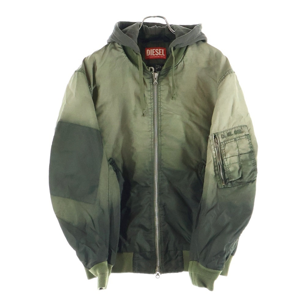DIESEL(ディーゼル) J-COMMON セパレートフード 染加工 フライトジャケット カーキ A10500