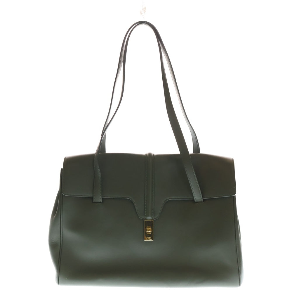 CELINE(セリーヌ) ソフト16セーズ ラージ レザー ショルダーバッグ カーキ レディース
