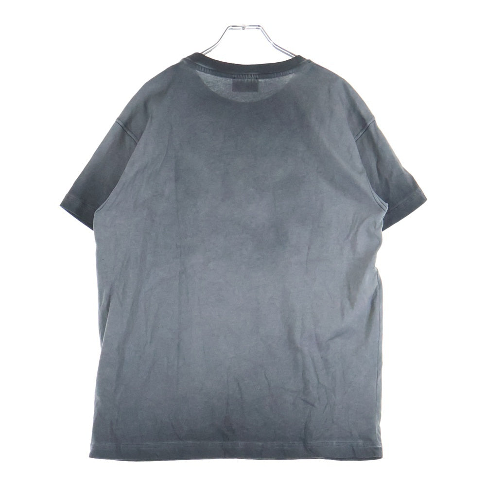 DIESEL(ディーゼル) T-NORM-T9 フェード加工 ロゴ クルーネック 半袖Tシャツ カットソー チャコールグレー A19373