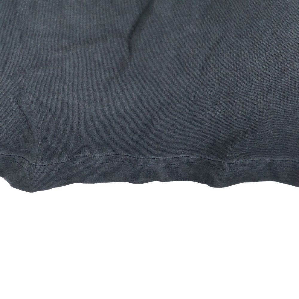 DIESEL(ディーゼル) T-NORM-T9 フェード加工 ロゴ クルーネック 半袖Tシャツ カットソー チャコールグレー A19373