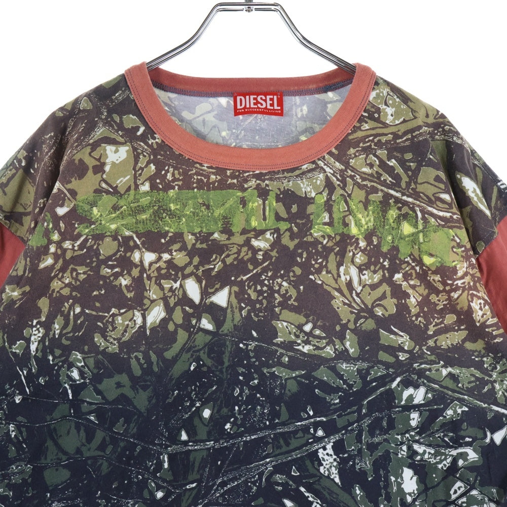 DIESEL(ディーゼル) T-BOXT-CAMOU グラデーションカモ クルーネック半袖Tシャツカットソー マルチ A16763
