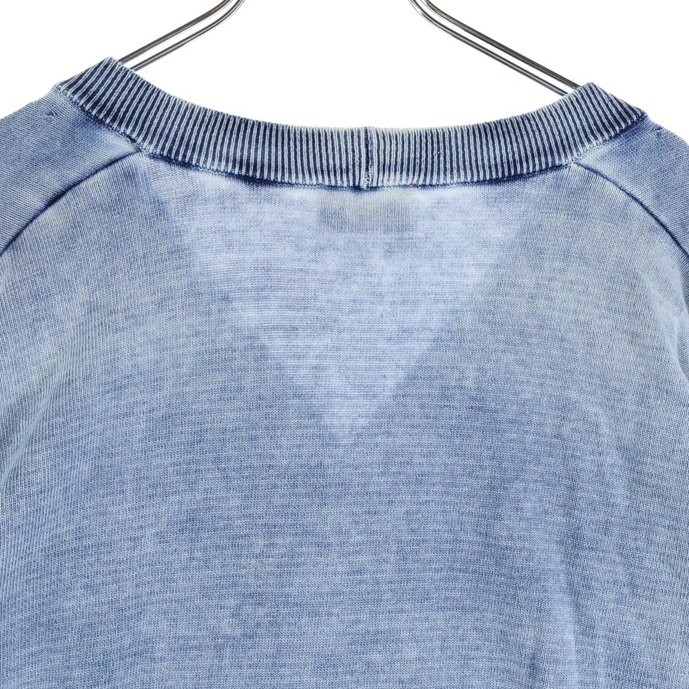 DIESEL(ディーゼル) K-ZENO デニムモチーフ ニットカーディガン ブルー A12462