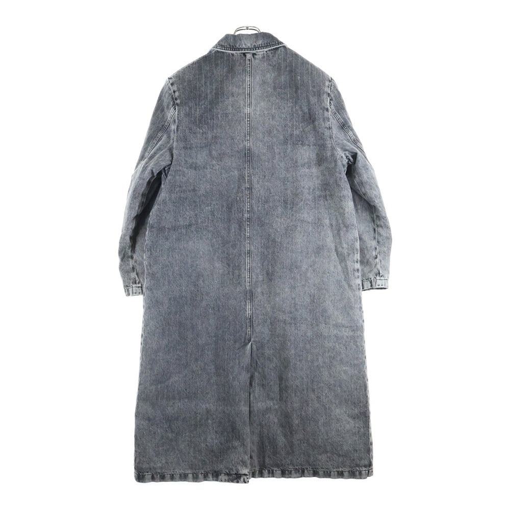 DIESEL(ディーゼル) 24AW D-JACK-S1 ジャック ピンストライプ デニム オーバーコート ブラック A16938