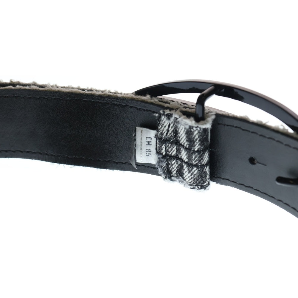 DIESEL(ディーゼル) 25SS B-1DR STRASS ラインストーン Dロゴ バックル デニムベルト インディゴ X09939 レディース
