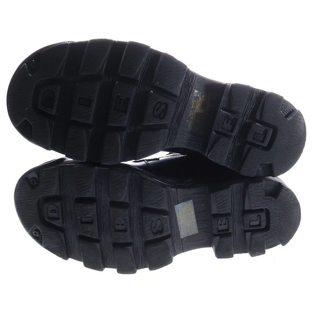 DIESEL(ディーゼル) 23AW D-HAMMER BT D レースアップ レザー アンクルブーツ ブラック Y03254